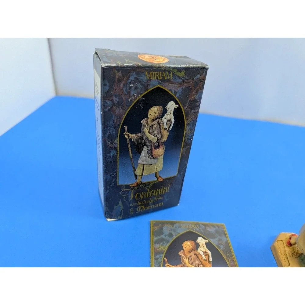 Fontanini Miriam Villager Lamb Basket Nativity Figure 5 inch Hand-Painted